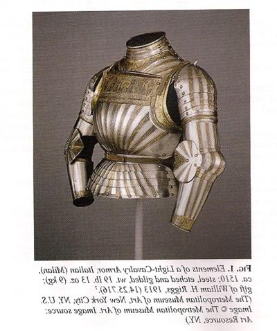 大约公元1510年意大利轻骑兵的钢金盔甲